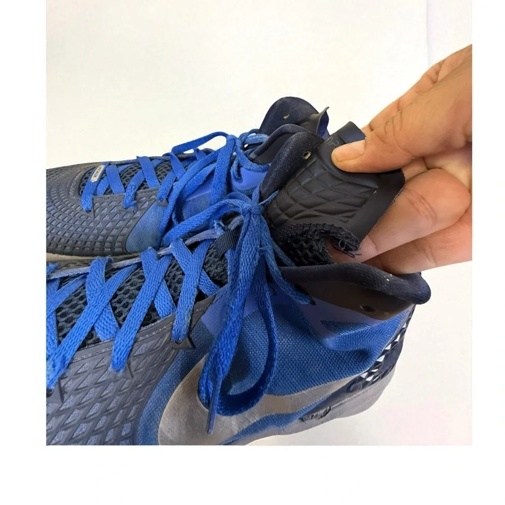 Nike Zoom Hyperdunk 2011 Premium Basketball Shoes Blue Silver Men’s Size 11.5